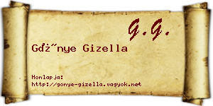 Gönye Gizella névjegykártya